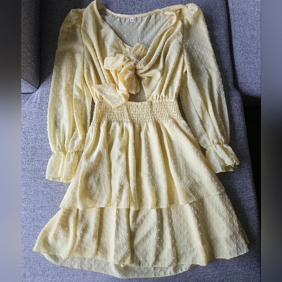 Yellow Ruffle Dress - Picture 5 of 11